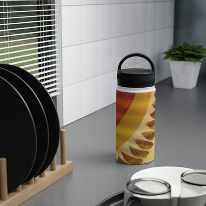 "A Natural Mosaic: Shapes and Colors from the Earth" - The Alien Stainless Steel Water Bottle, Handle Lid