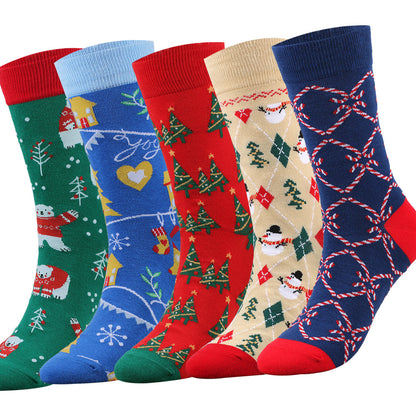 Plus-sized Christmas Plus Size Men's Middle Tube Socks