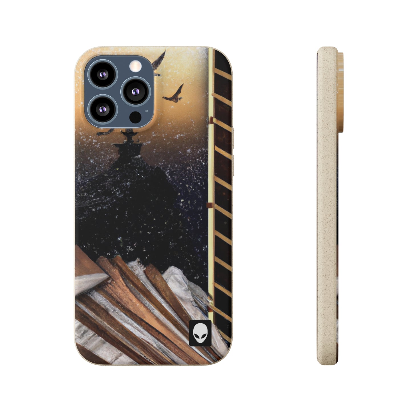 "A Tale of Storytelling Art: A Mixed Media Masterpiece" - The Alien Eco-friendly Cases