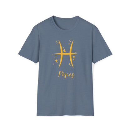 Pisces Zodiac Sign  - The Alien Unisex Softstyle T-Shirt