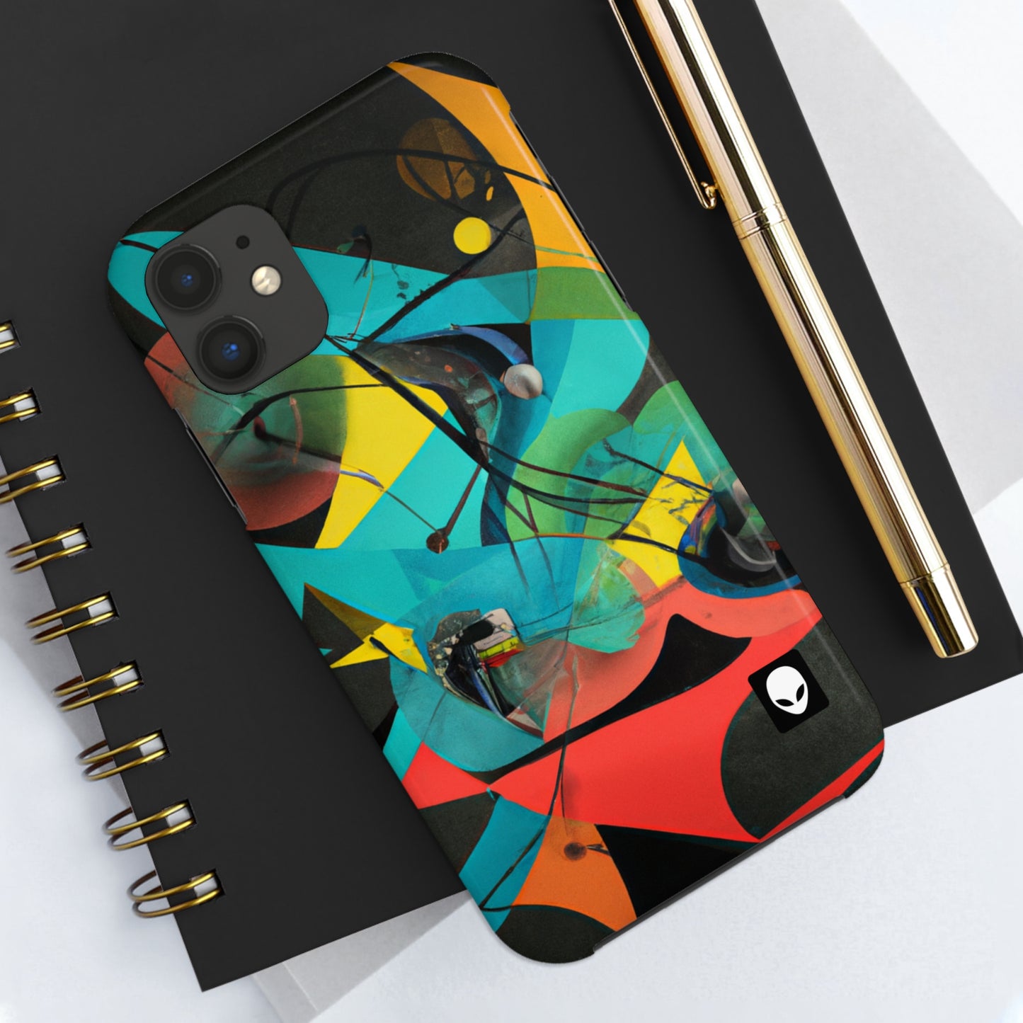 „Illusionäre Perspektive: Ein bunter Tanz des Lichts“ – The Alien Tough Phone Cases