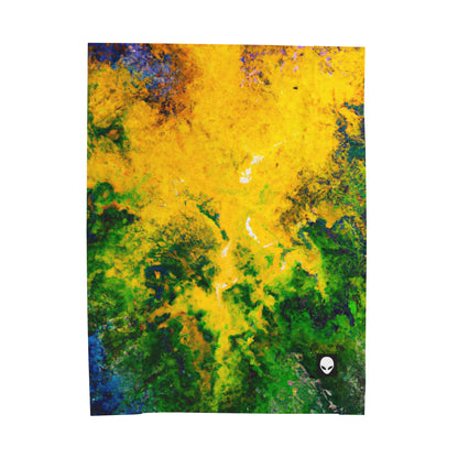 "Exploring Colorful Textures" - The Alien Velveteen Plush Blanket