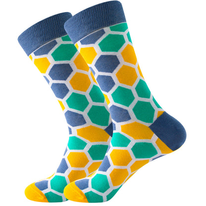 Quadratische Herren-Mexikanische Welle-Damensocken-Diamant-Trendy