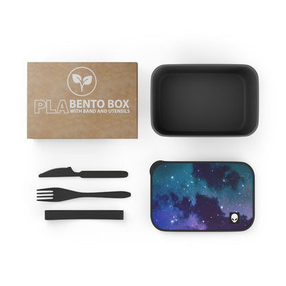 "Midnight Celestial Symphony" - The Alien Eco-friendly PLA Bento Box with Band and Utensils