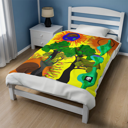 "Collision of Nature's Beauty" - The Alien Velveteen Plush Blanket