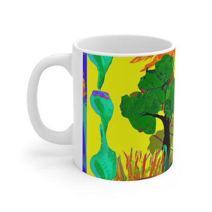 "Colisión de la belleza de la naturaleza" - Taza de cerámica The Alien 11 oz