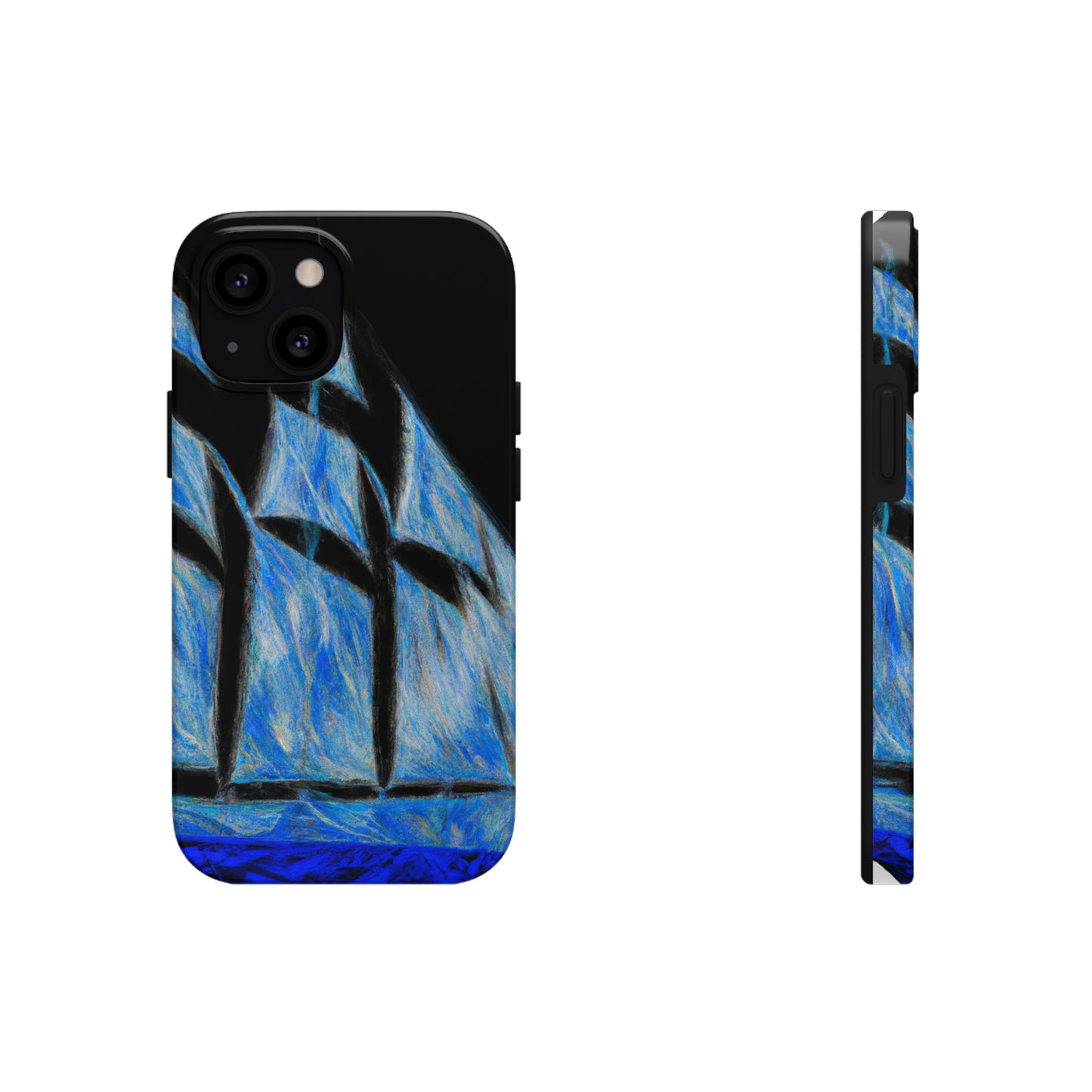 „El velero azul y las velas blancas: Una aventura de libertad en el mar“ – The Alien Tough Phone Cases