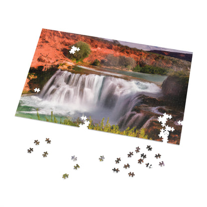 "Capturing Nature's Beauty: Crafting an Iconic Landscape in Vibrant Art" - The Alien Jigsaw Puzzle