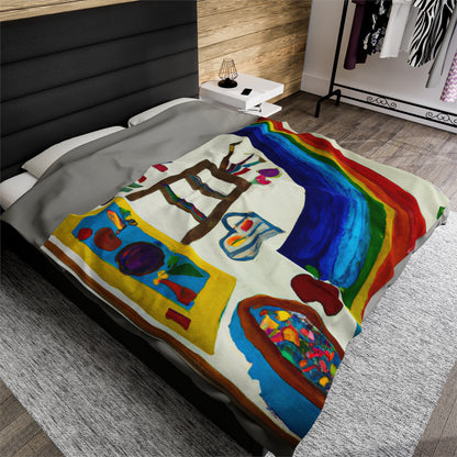 "A Fanciful Rainbow of Possibilities" - The Alien Velveteen Plush Blanket