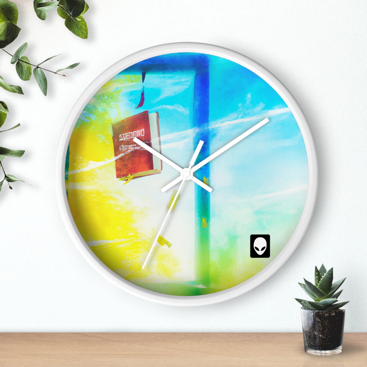 "Exploring My World through Art: Capturing the Memories of Places Visited" - The Alien Wall Clock