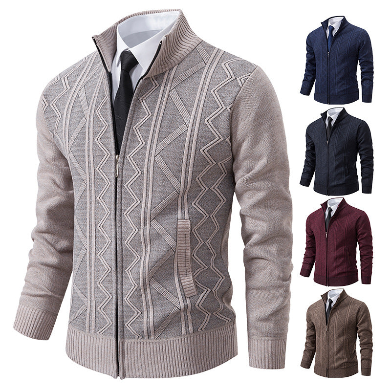 Chaqueta de punto tipo cárdigan suelta informal para hombre