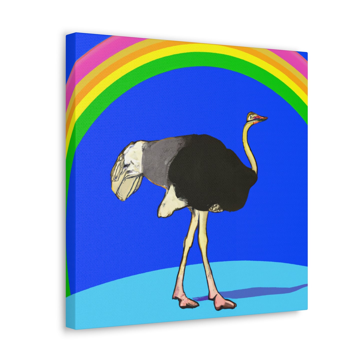 "Bridging the Divide: The Ostrich's Rainbow" - The Alien Canva