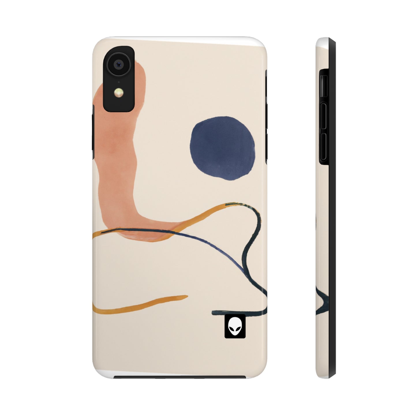 "Geometric Contrast: Exploring Color Through Geometry" - The Alien Tough Phone Cases