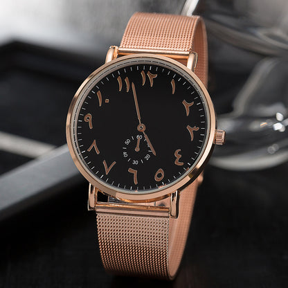 Reloj de moda con cinturón de aleación resistente al agua simple unisex