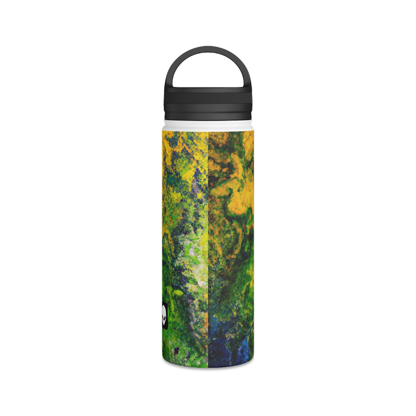 "Exploring Colorful Textures" - The Alien Stainless Steel Water Bottle, Handle Lid