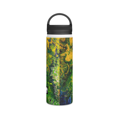 "Exploring Colorful Textures" - The Alien Stainless Steel Water Bottle, Handle Lid