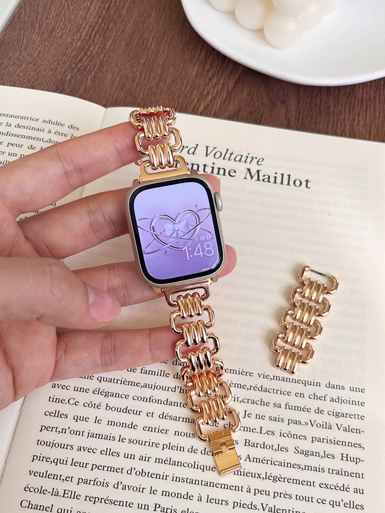 El reloj 8 representa una cadena que combina con la hebilla de anillo de metal Iwatch765 Generation SE