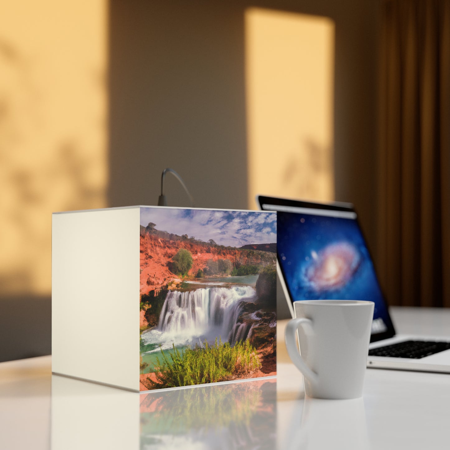 "Capturing Nature's Beauty: Crafting an Iconic Landscape in Vibrant Art" - The Alien Light Cube Lamp