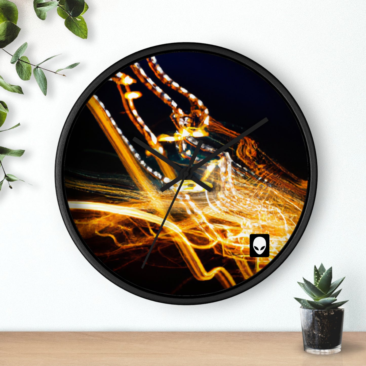 "Chaotic Disruption: An Abstract Exploration" - The Alien Wall Clock