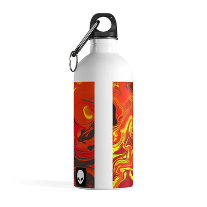 "Abstract Energy in Motion" - The Alien Stainless Steel Water Bottle