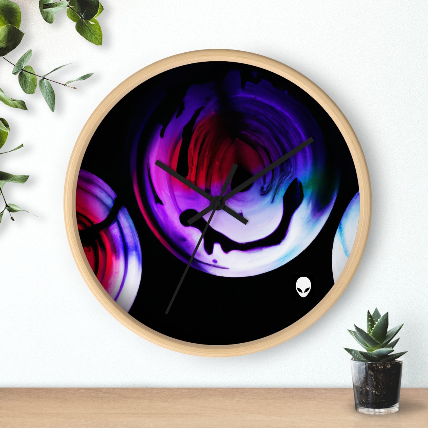 "Explorando los contrastes: una danza colorida de luminancia y aberración cromática" - The Alien Wall Clock