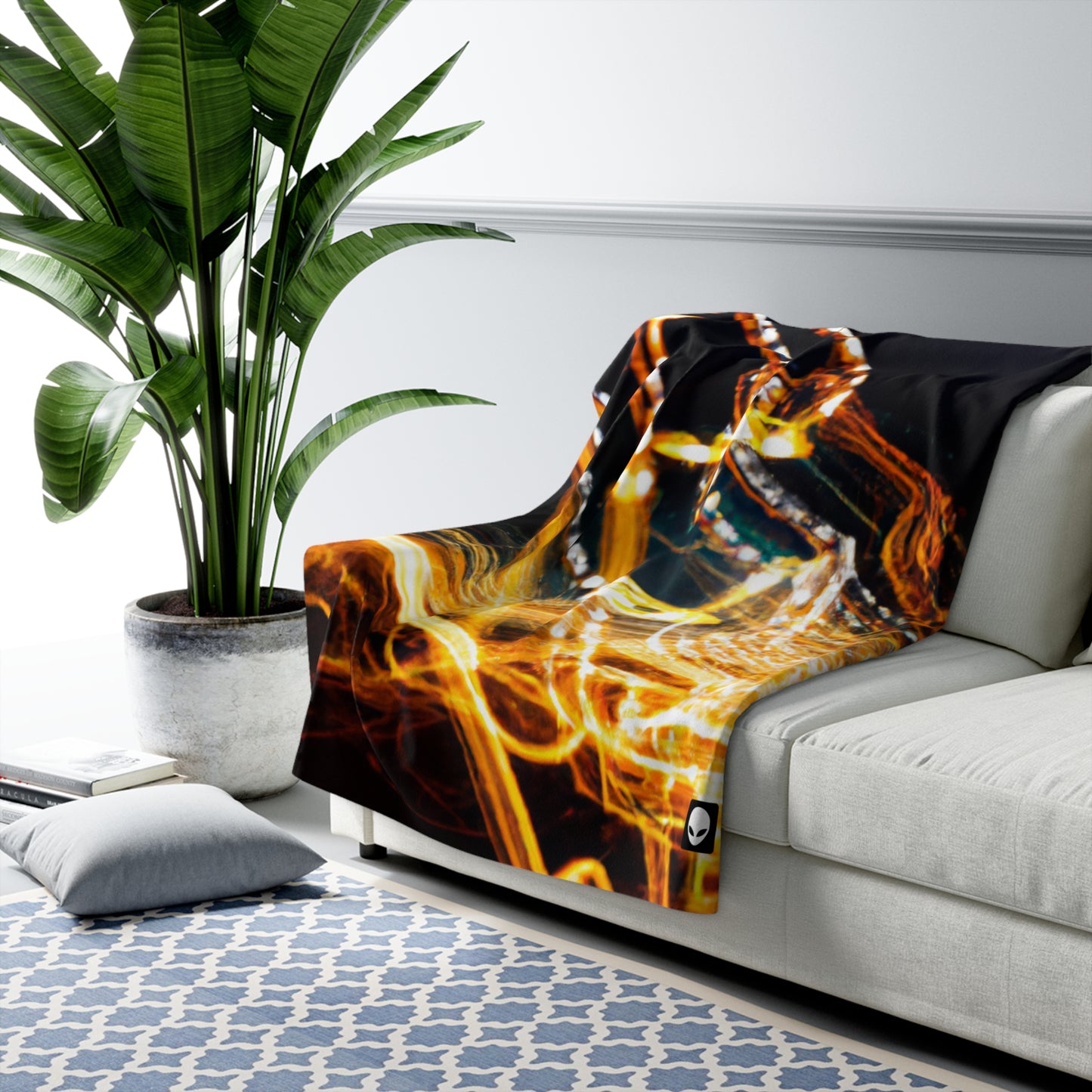 "Chaotic Disruption: An Abstract Exploration" - The Alien Sherpa Fleece Blanket