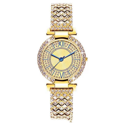 Reloj de cuarzo de lujo y elegante con diamantes que combina con todo para mujer