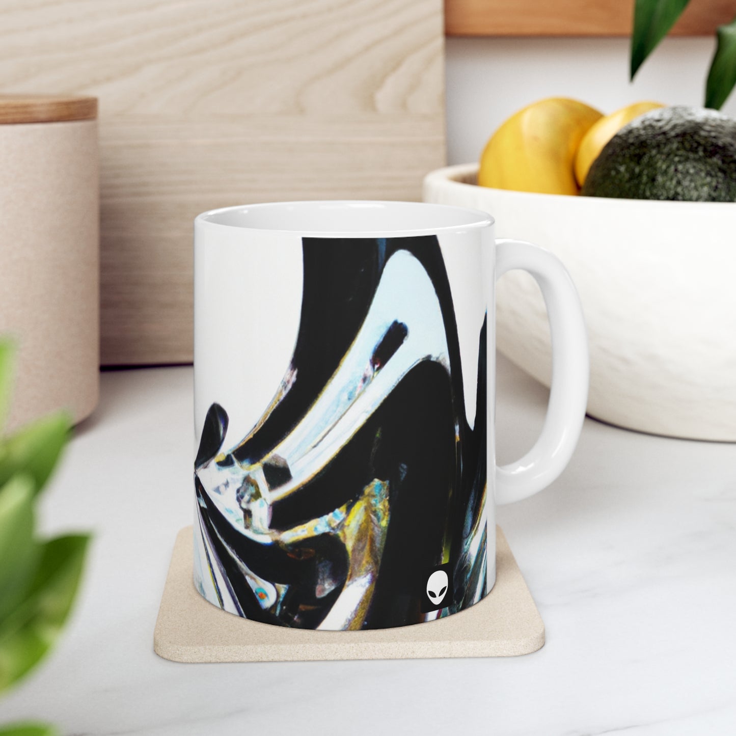 "Merging Perspectives: Crafting a Dynamic Visual Representation" - The Alien Ceramic Mug 11 oz