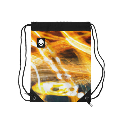 "Chaotic Disruption: An Abstract Exploration"- The Alien Drawstring Bag