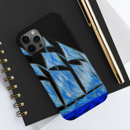 "El velero azul y las velas blancas: Una aventura de libertad en el mar" - The Alien Tough Phone Cases