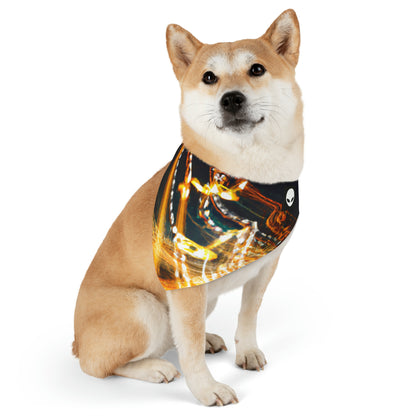 "Chaotic Disruption: An Abstract Exploration" - The Alien Pet Bandana Collar