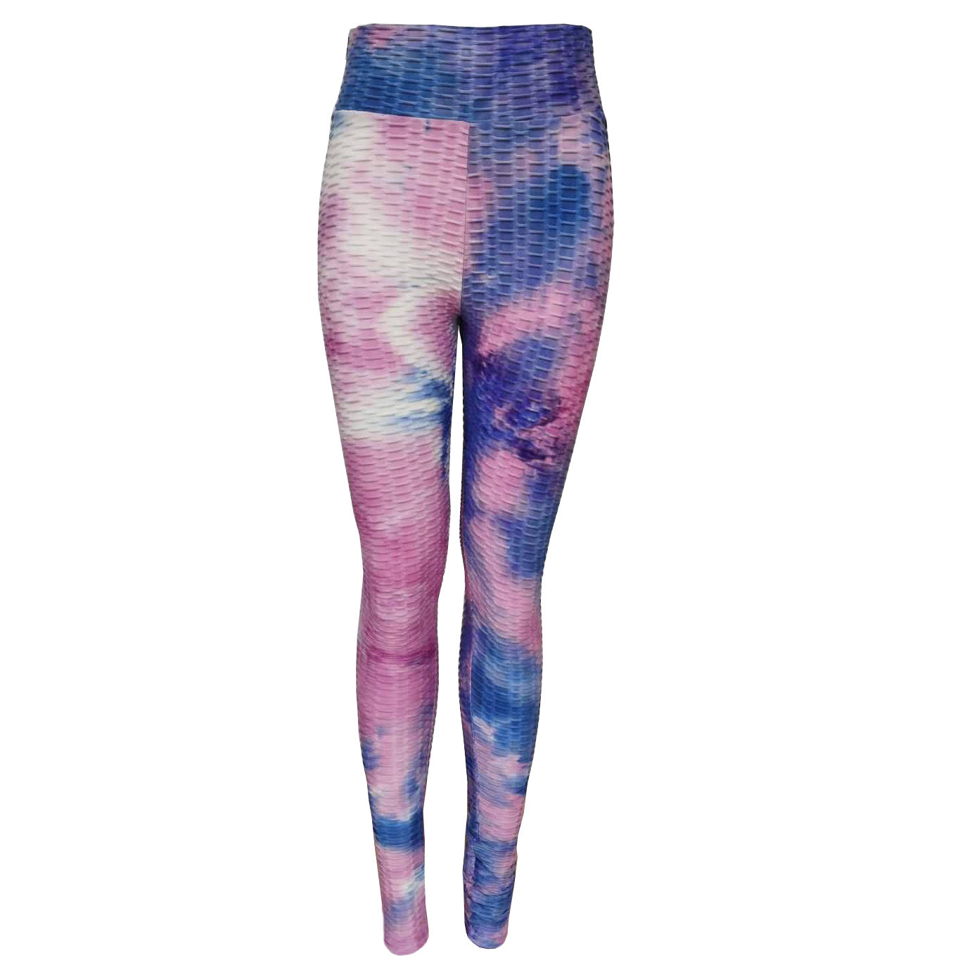 Hüft-Yoga-Leggings aus Jacquard mit Batikmuster