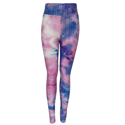 Tie-dye jacquard hip yoga leggings