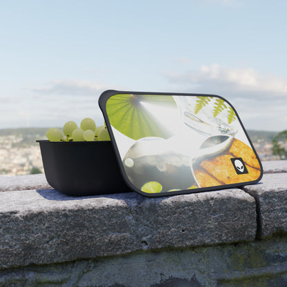 "Earth's Splendor: A Colorful Collage of Natural Wonders" - The Alien Eco-friendly PLA Bento Box with Band and Utensils