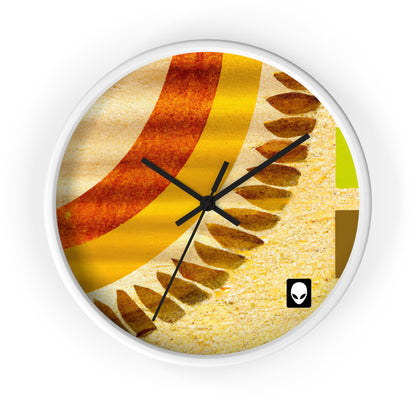 "A Natural Mosaic: Shapes and Colors from the Earth" - The Alien Wall Clock