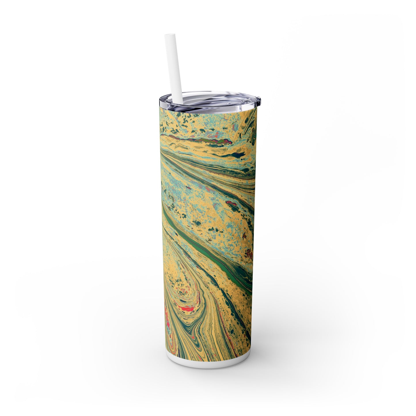 Die kunstvolle Reise - Der Alien Maars® Skinny Tumbler mit Strohhalm 20oz