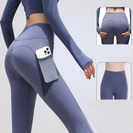 Gym Sport Nahtlose Leggings mit Taschen Push-Up Hohe Taille Hosen Frauen Fitness Läuft Yoga Hosen Gym Sport Nahtlose Leggings