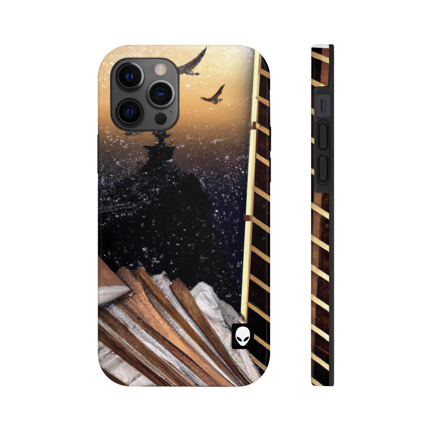 "A Tale of Storytelling Art: A Mixed Media Masterpiece" - The Alien Tough Phone Cases