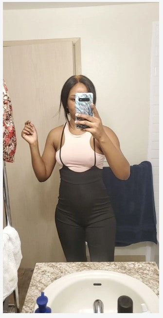 Sexy High Waist Slim Sleeveless Suspender Trousers Jumpsuit for Women