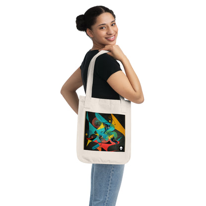 "Illusionary Perspective: A Colorful Dance of Light" - The Alien Eco-friendly Tote Bag