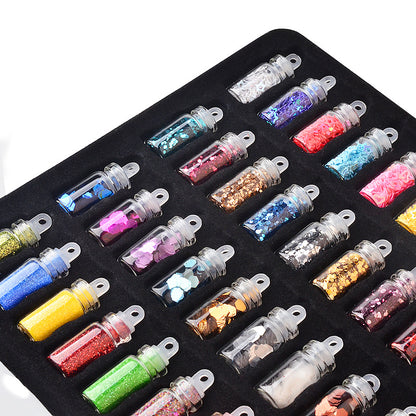 Glasflasche Nail Art Schmuck Glitzer