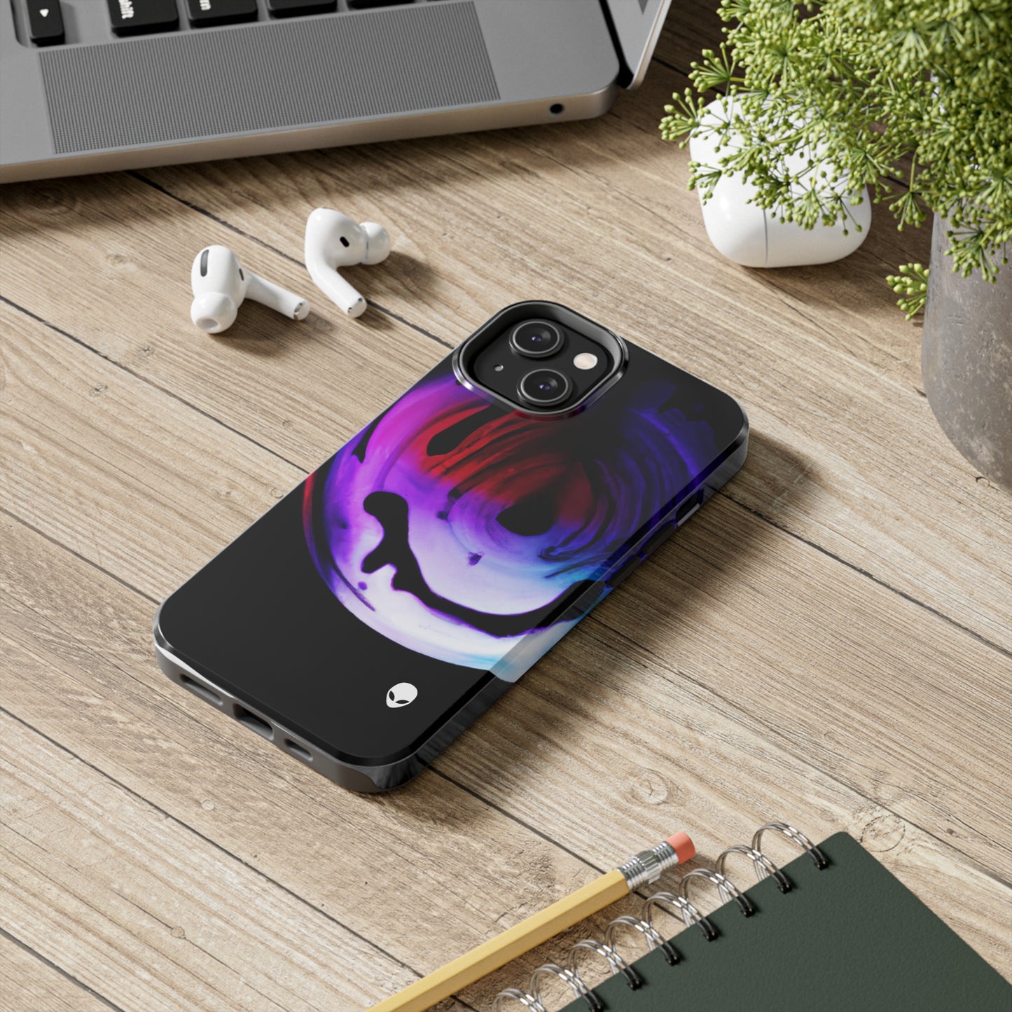 „Kontraste erkunden: Ein bunter Tanz aus Helligkeit und chromatischer Aberration“ – The Alien Tough Phone Cases