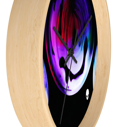 "Exploring Contrasts: A Colorful Dance of Luminance and Chromatic Aberration" - The Alien Wall Clock