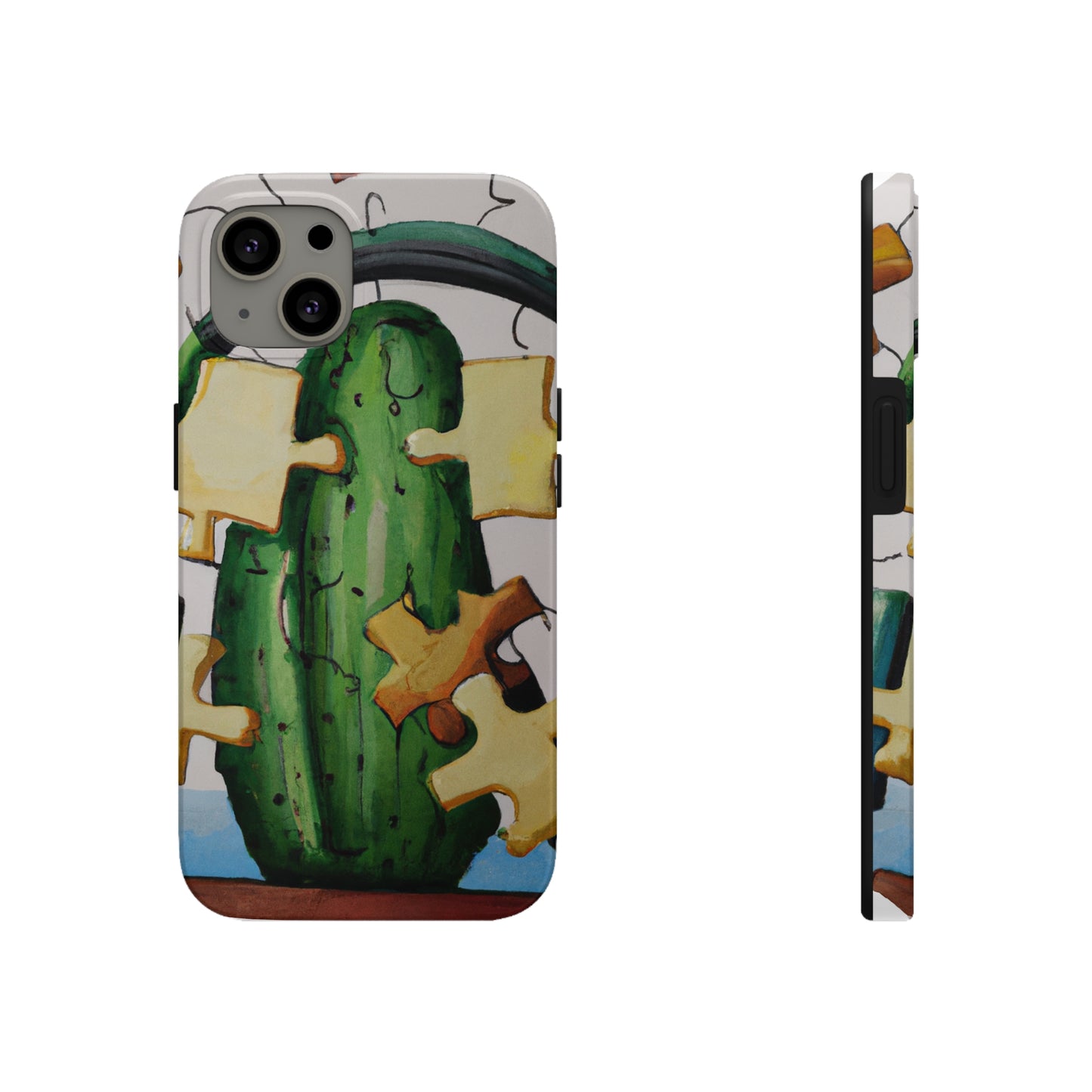 "Cactified Puzzle Time" - The Alien Tough Phone Cases