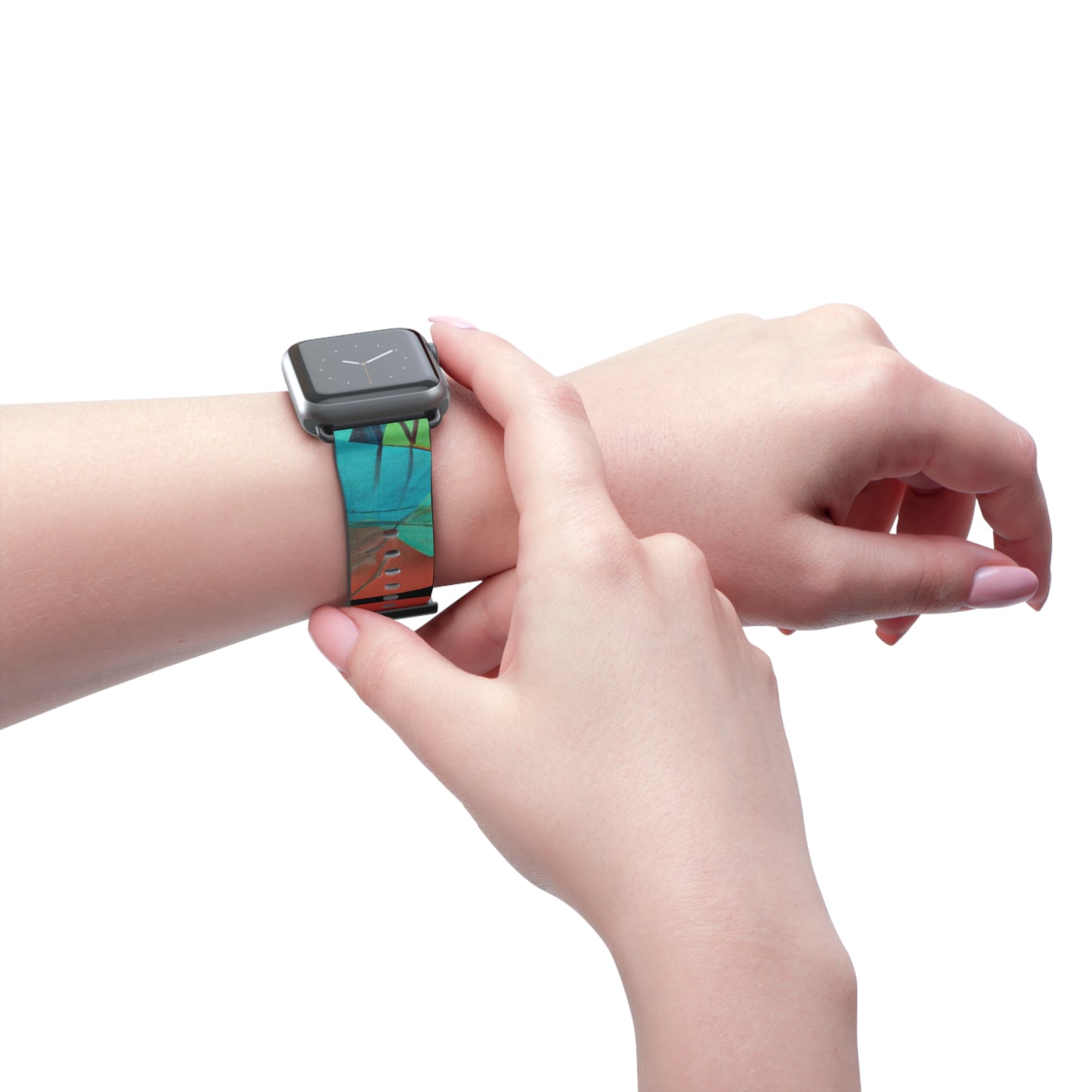 „Illusionary Perspective: A Colorful Dance of Light“ – Das Alien-Uhrenarmband für die Apple Watch