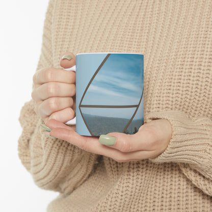 "Dreamscapes: An Everyday Art Collage" - The Alien Ceramic Mug 11 oz