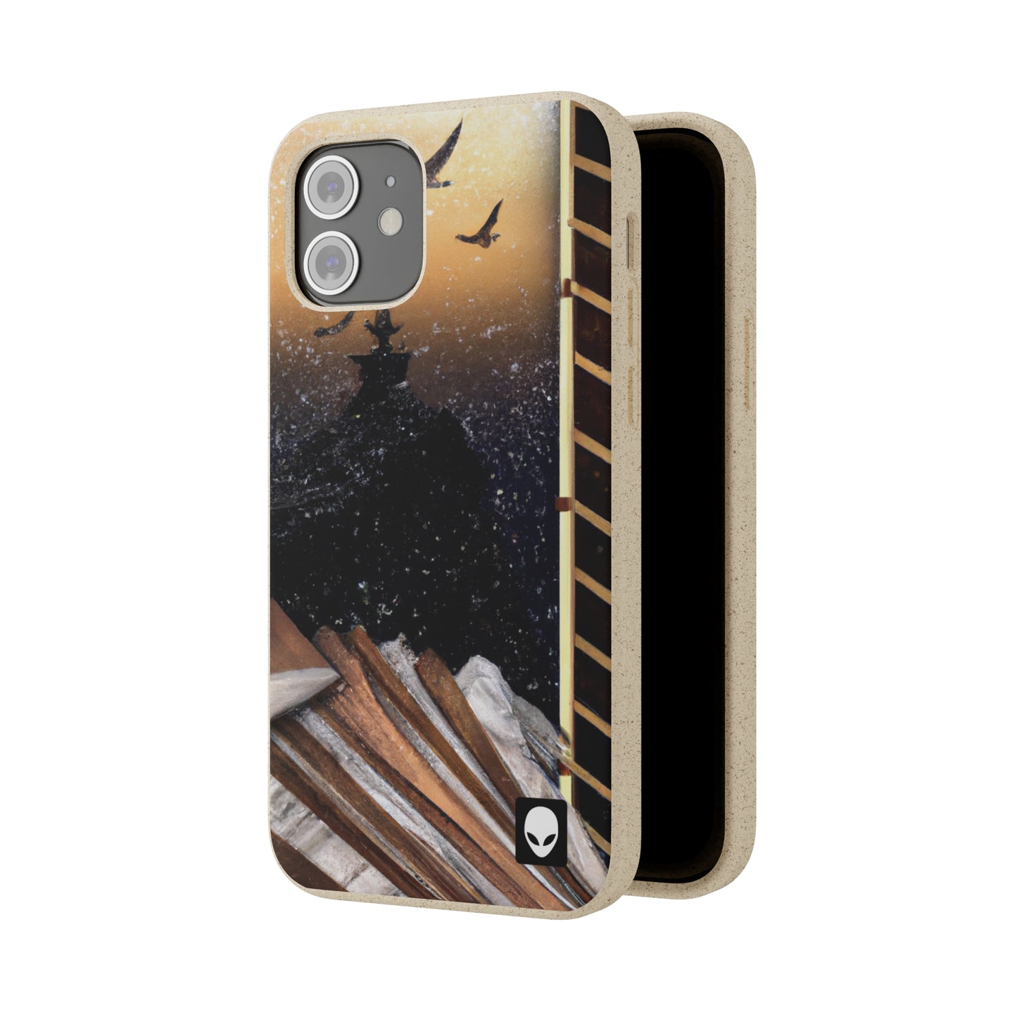 "A Tale of Storytelling Art: A Mixed Media Masterpiece" - The Alien Eco-friendly Cases