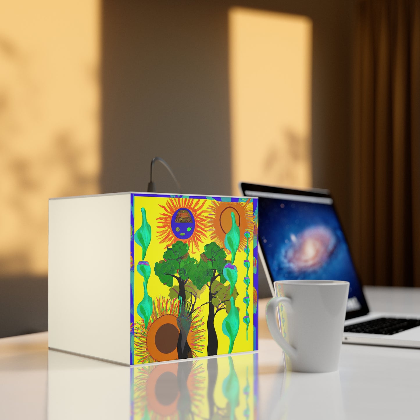 „Kollision der Schönheit der Natur“ – Die Alien Light Cube Lampe