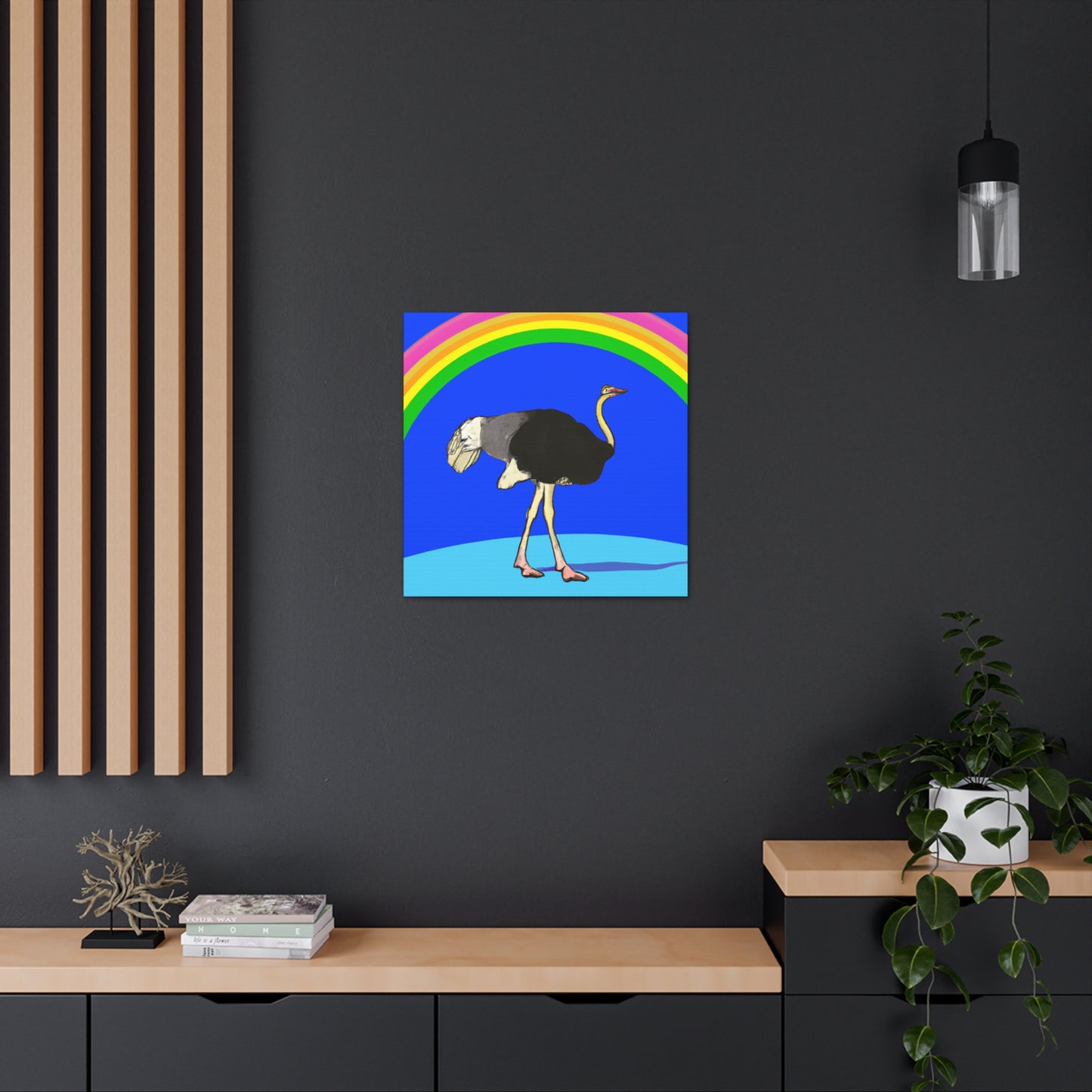 "Bridging the Divide: The Ostrich's Rainbow" - The Alien Canva