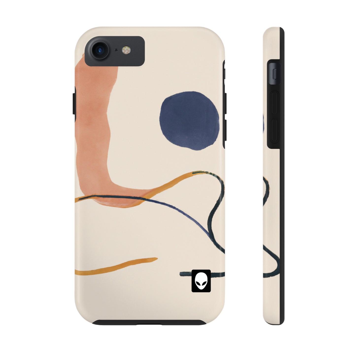 "Geometric Contrast: Exploring Color Through Geometry" - The Alien Tough Phone Cases